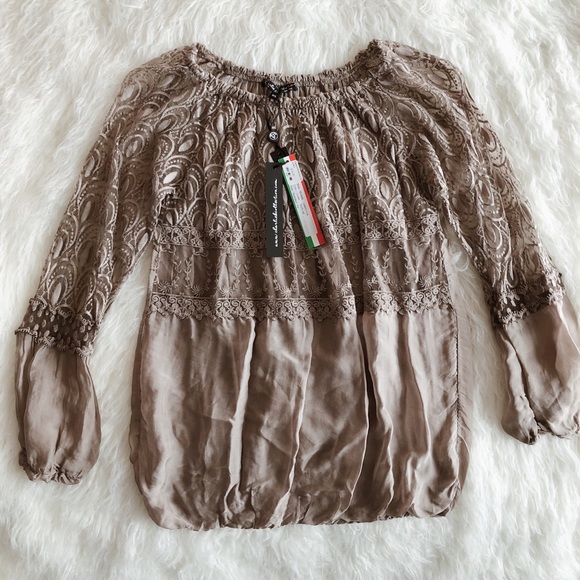 Charlie B Tops - Long Sleeve Taupe Top